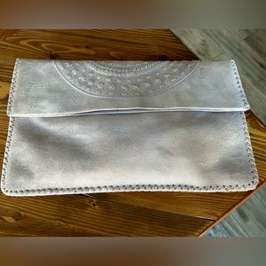 Leather/Suede Clutch Crossbody